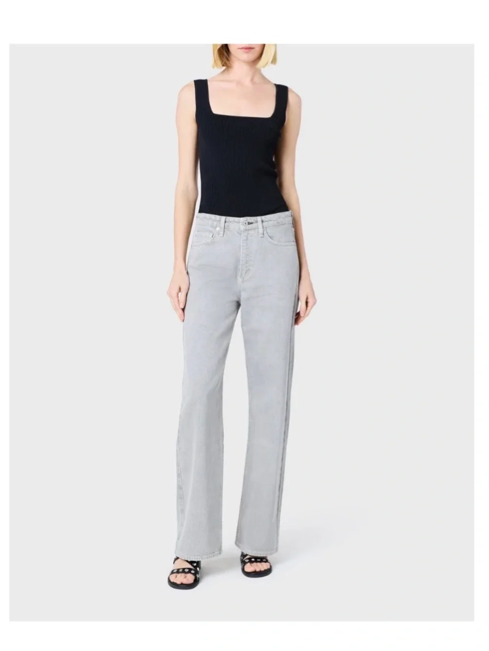 Rag & Bone Logan - Mid Rise Wide Leg - Gray 27 - Picture 1 of 5